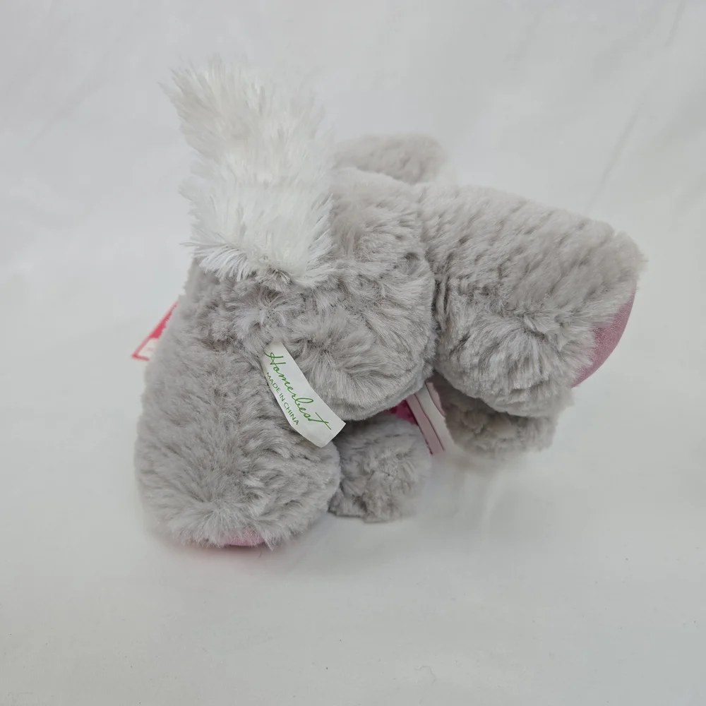 Homerbest‎ Gray Pink Shimmer Accents Heart Bow 9